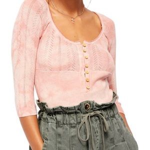 Free People Rory Henley Pink Tie-Dye